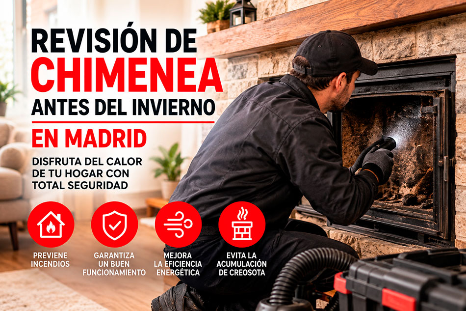 Revisión de chimenea en Madrid