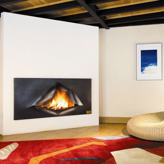 Chimeneas originales. Incrustada en la pared