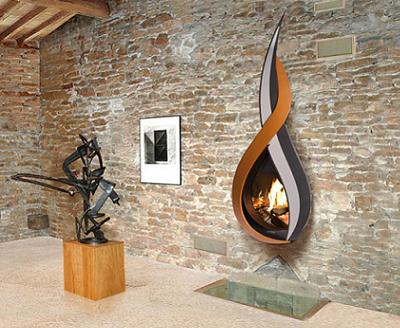 Chimeneas originales. Incrustada en la pared