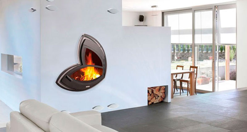 Chimeneas originales. Incrustada en la pared